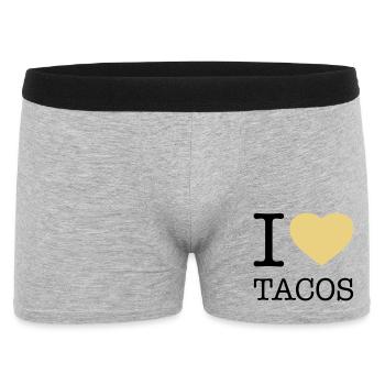 I LOVE TACOS - Men's Boxer Shorts - heather grey - Front