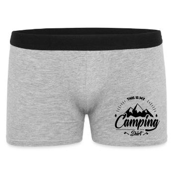 C'est ma chemise de camping - Boxer Homme - gris chiné - Devant