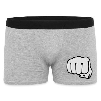 frère - poing - boxe - amis - amitié - Boxer Homme - gris chiné - Devant