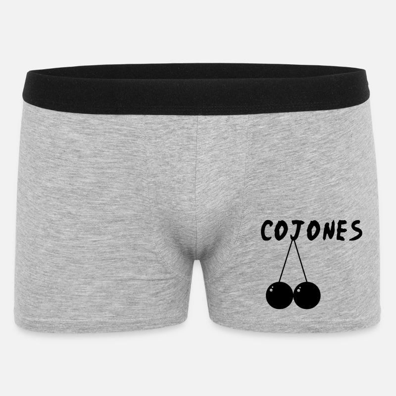 cojones - Männer Boxer Shorts - Grau meliert