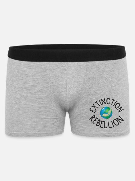 Extinction Rebellion Planet Earth black - Men's Boxer Shorts - heather grey