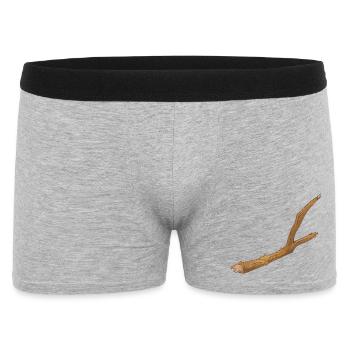 a piece of broken branch of a tree - Men's Boxer Shorts - heather grey - Front