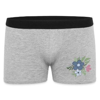 Fleur Floral - Boxer Homme - gris chiné - Devant