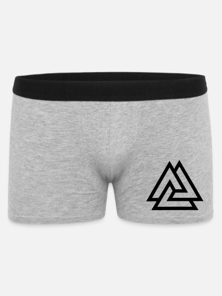 Valknut knot fallen in battle - Men's Boxer Shorts - heather grey