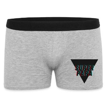 SUPER PAPA - Boxer Homme - gris chiné - Devant