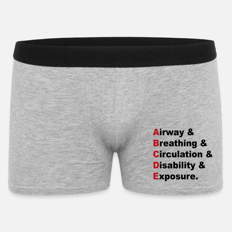 Règle ABCDE - Boxer Homme - gris chiné