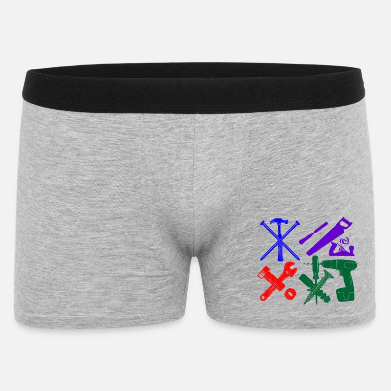 Couleur de l’outil Ouvrier de la construction - Boxer Homme - gris chiné