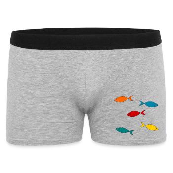 SARDINE. FISH. APRIL FOOL. EASTER. SEA - Men's Boxer Shorts - heather grey - Front
