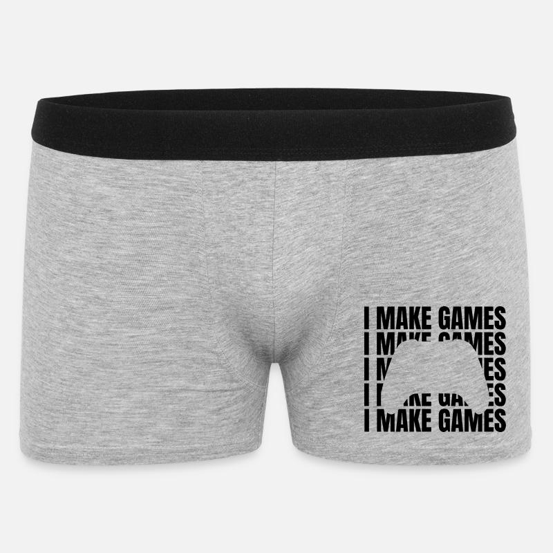 Game Designer Spruch - Männer Boxer Shorts - Grau meliert