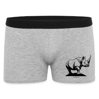 Totem du Rhinoceros - Boxer Homme - gris chiné - Devant