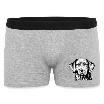 Labrador Retriever Portrait sw - Men's Boxer Shorts - heather grey - Front