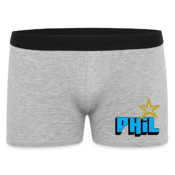 Phil - Men's Boxer Shorts - heather grey - Front