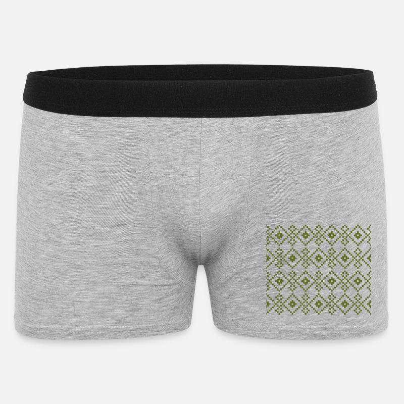 Pull uni de Noël (vert) - Boxer Homme - gris chiné