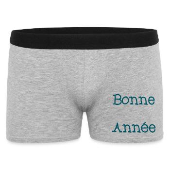 BONNE ANNEE. SAINT SYLVESTRE. NOUVELLE ANNÉE - Boxer Homme - gris chiné - Devant