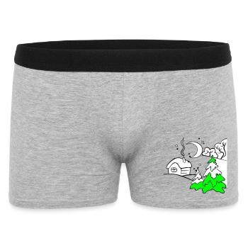 Winter - Männer Boxer Shorts - Grau meliert - Vorne