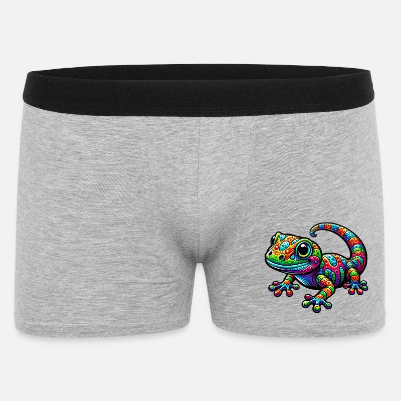 Gecko - Männer Boxer Shorts - Grau meliert