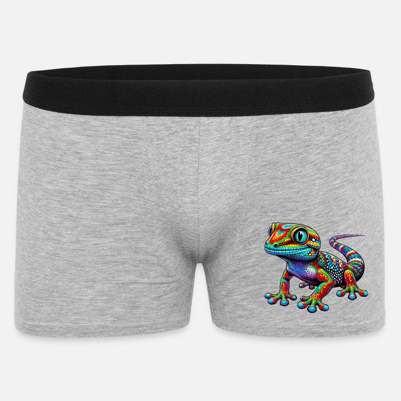 Gecko - Männer Boxer Shorts - Grau meliert