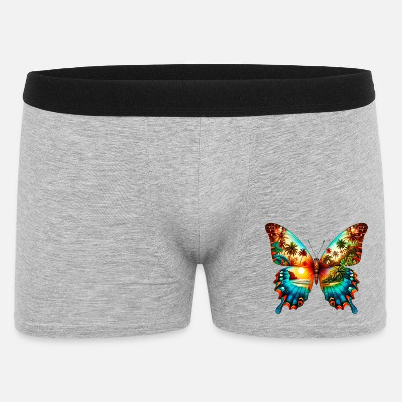 Papillon - Boxer Homme - gris chiné