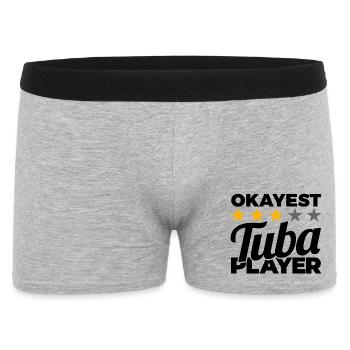 Okayest Tuba Player - Men's Boxer Shorts - heather grey - Front