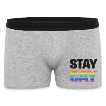 LGBTQ Pride Month - Stay Gay - Men's Boxer Shorts - heather grey - Front