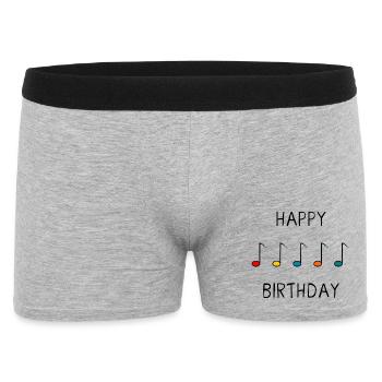 HAPPY BIRTHDAY. JOYEUX ANNIVERSAIRE. ANNIVERSAIRE. - Boxer Homme - gris chiné - Devant
