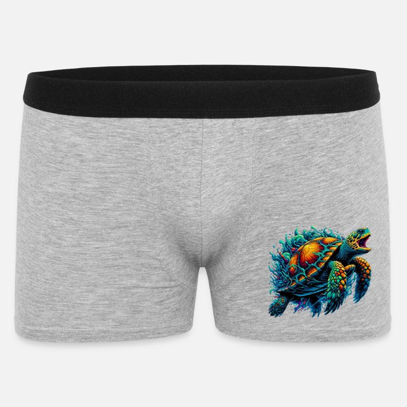 Schildkröte - Männer Boxer Shorts - Grau meliert