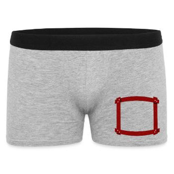 Wooden frame curved - Men's Boxer Shorts - heather grey - Front