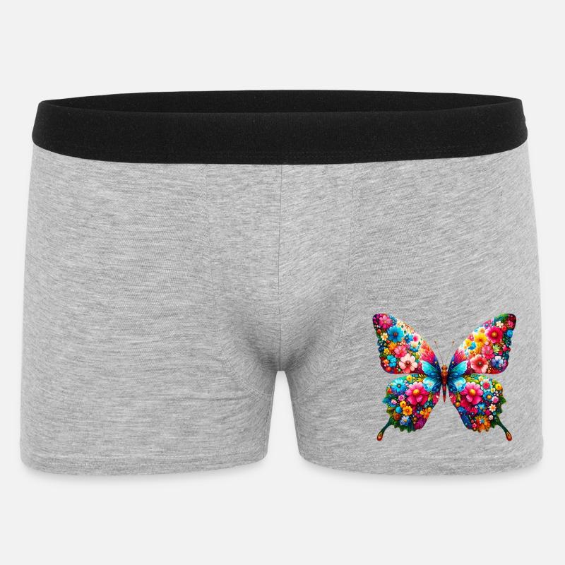 Papillon - Boxer Homme - gris chiné