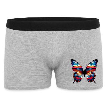 Butterfly - Men's Boxer Shorts - heather grey - Front