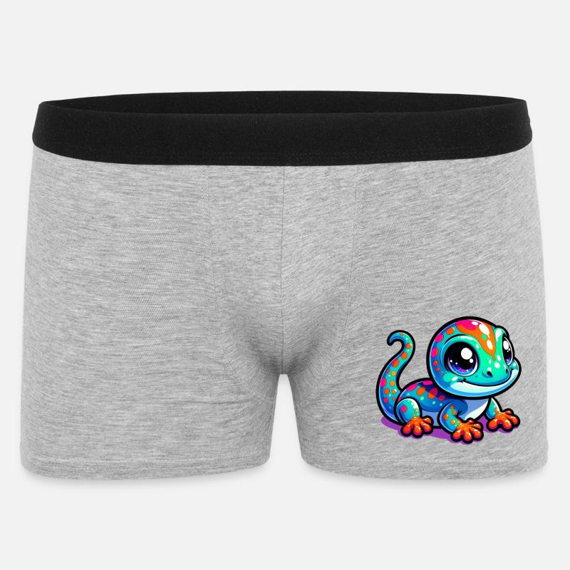 Gecko - Männer Boxer Shorts - Grau meliert