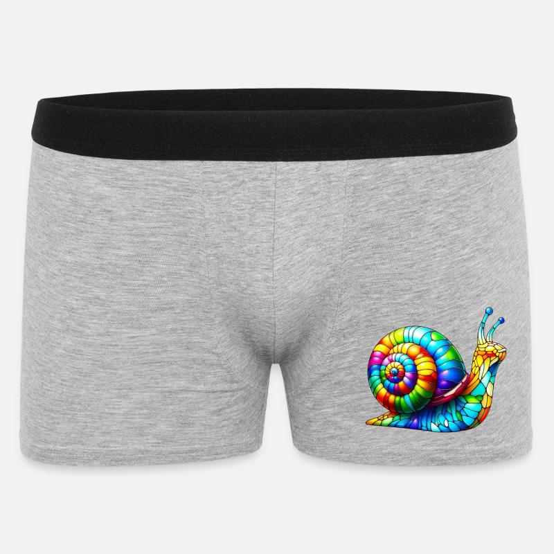 Escargot - Boxer Homme - gris chiné