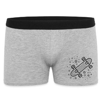 Cartoon Skateboarding - Men's Boxer Shorts - heather grey - Front
