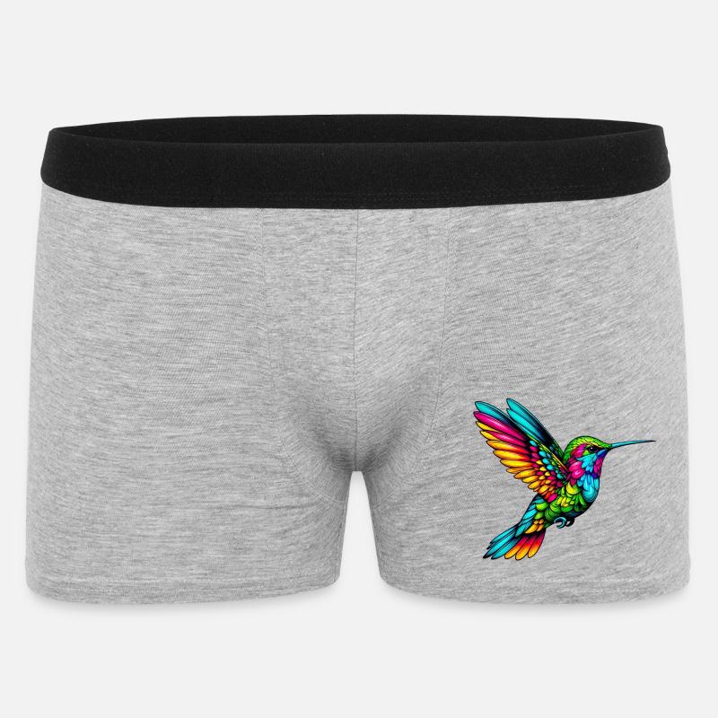 Kolibri - Männer Boxer Shorts - Grau meliert