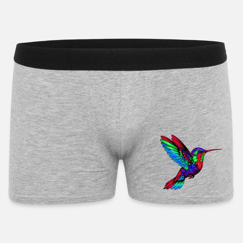 Kolibri - Männer Boxer Shorts - Grau meliert