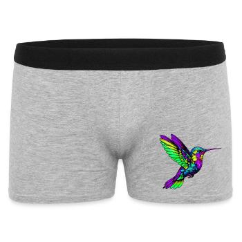 Kolibri - Männer Boxer Shorts - Grau meliert - Vorne