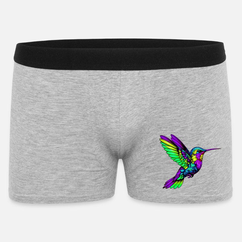 Kolibri - Männer Boxer Shorts - Grau meliert