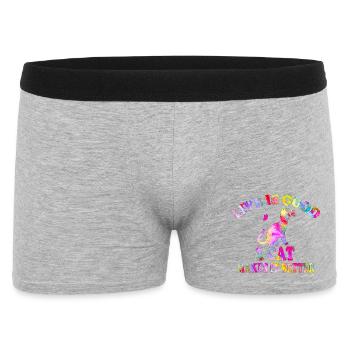 Katze Life Is Good - Männer Boxer Shorts - Grau meliert - Vorne