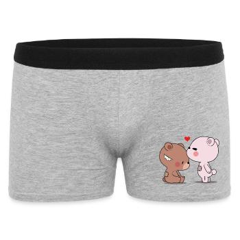 Affectionate Bears and Friends - Men's Boxer Shorts - heather grey - Front