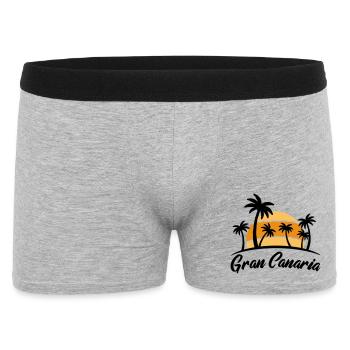 Gran Canaria sunset with palm trees - Men's Boxer Shorts - heather grey - Front