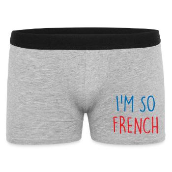 I'm so French France Frankreich - Männer Boxer Shorts - Grau meliert - Vorne