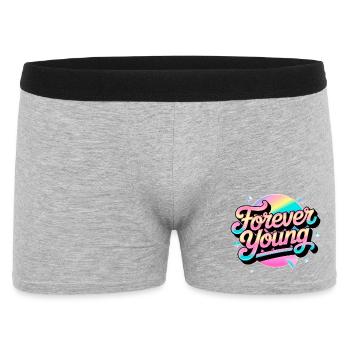 Pas vieux, mais éternellement jeune. Motivation des années 80 des années 90 - Boxer Homme - gris chiné - Devant
