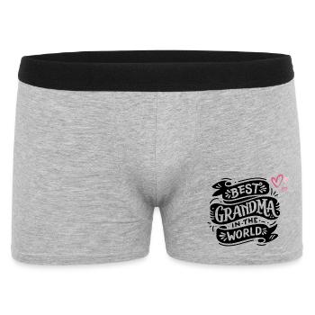 Made with Love – Heart Design Baby & Family - Men's Boxer Shorts - heather grey - Front