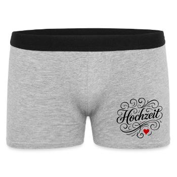 Coeur de mariage - Boxer Homme - gris chiné - Devant