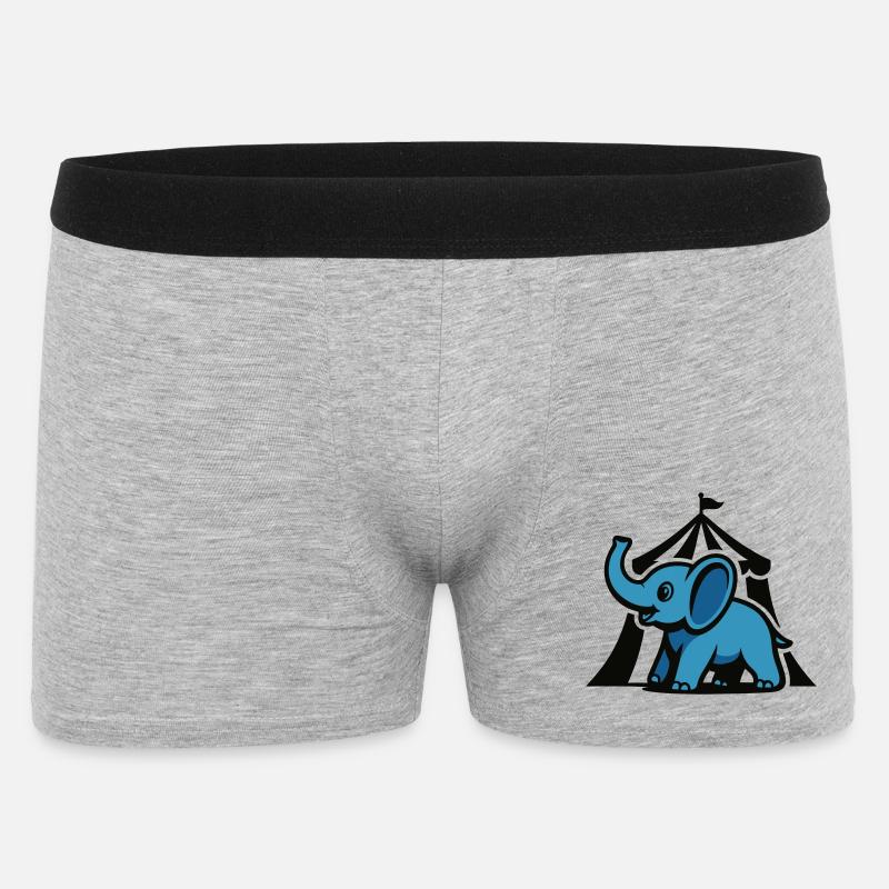 Blue Circus Elephant - Men's Boxer Shorts - heather grey