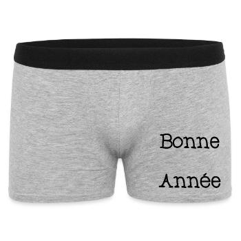 HAPPY NEW YEAR. NEW YEAR'S EVE. BEST WISHES - Men's Boxer Shorts - heather grey - Front