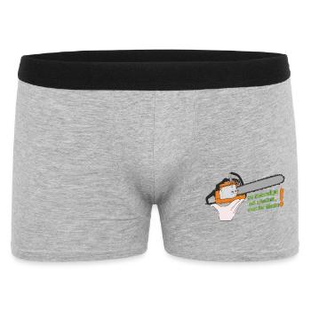 Humour à la tronçonneuse sans fond - Boxer Homme - gris chiné - Devant