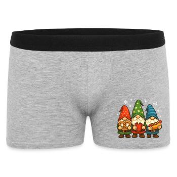 Christmas Gnome Trio with Treats - Men's Boxer Shorts - heather grey - Front