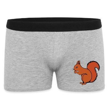 Eichhörnchen Geschenk Weihnachten - Männer Boxer Shorts - Grau meliert - Vorne
