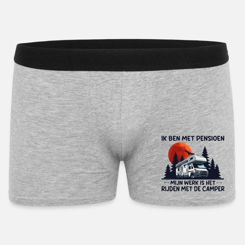 Ich bin ein pensionierter Camper. - Männer Boxer Shorts - Grau meliert