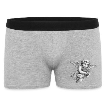 CUPID CHERUB - black & white - Men's Boxer Shorts - heather grey - Front